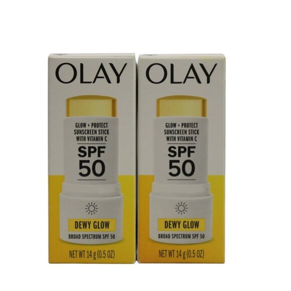 Olay SPF 50 Dewy Glow Sunscreen Stick With Vitamin C & E Broad Spectrum Non-Grea - Picture 1 of 5